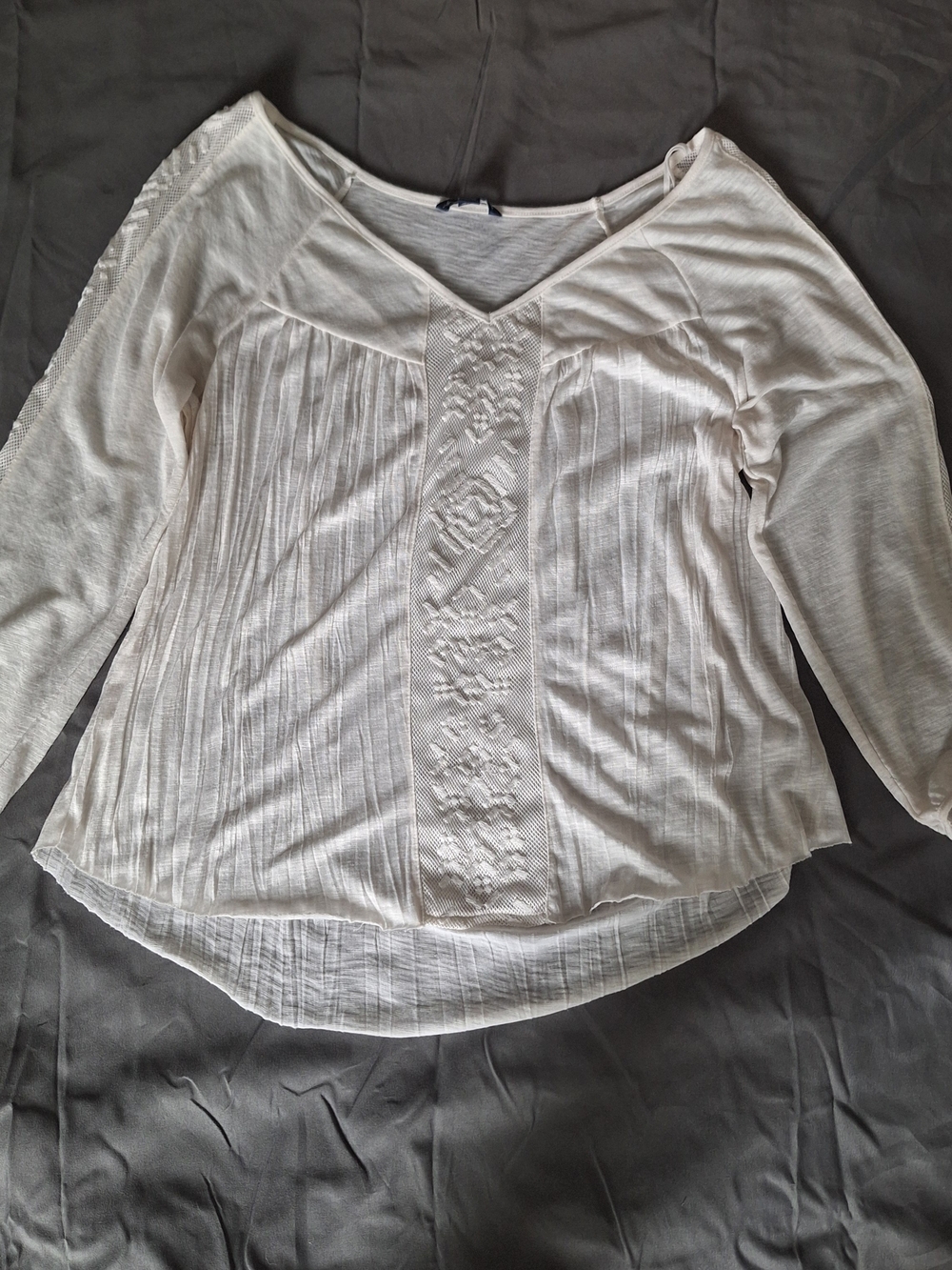 American Eagle Outfitter Long Sleeve White Womens Shirt M